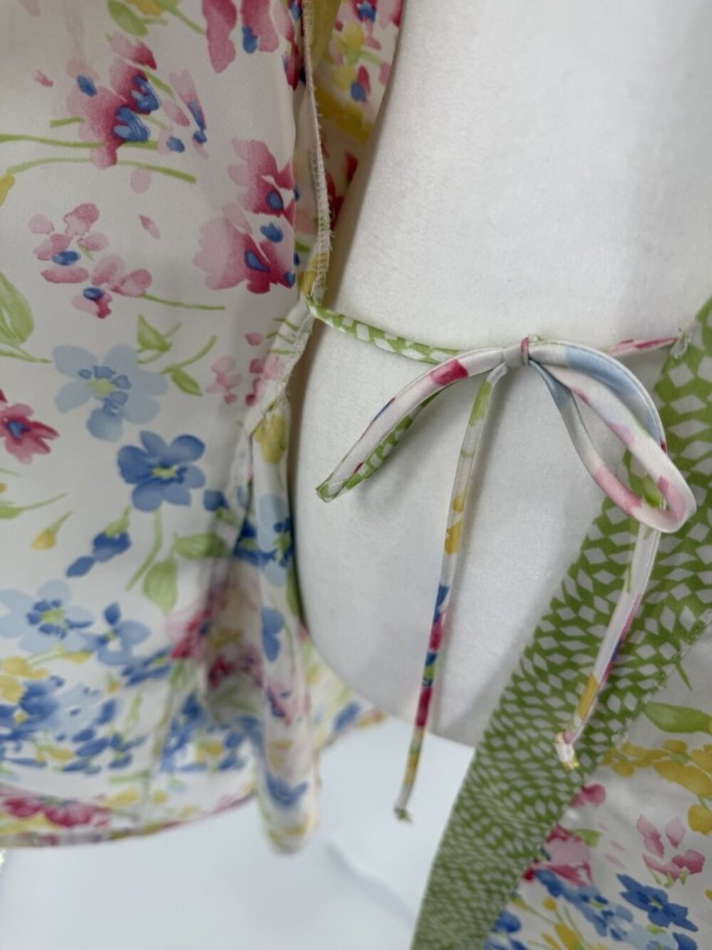 OSCAR DE LA RENTA PINK LABEL Women's Multicolor Floral Silky Robe Medium - Picture 4 of 8